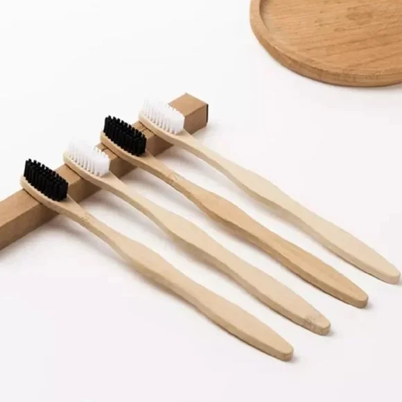 (20) Count Natural Eco Friendly 100% MOS Bamboo Toothbrush Infused Biodegradable - Picture 2 of 2